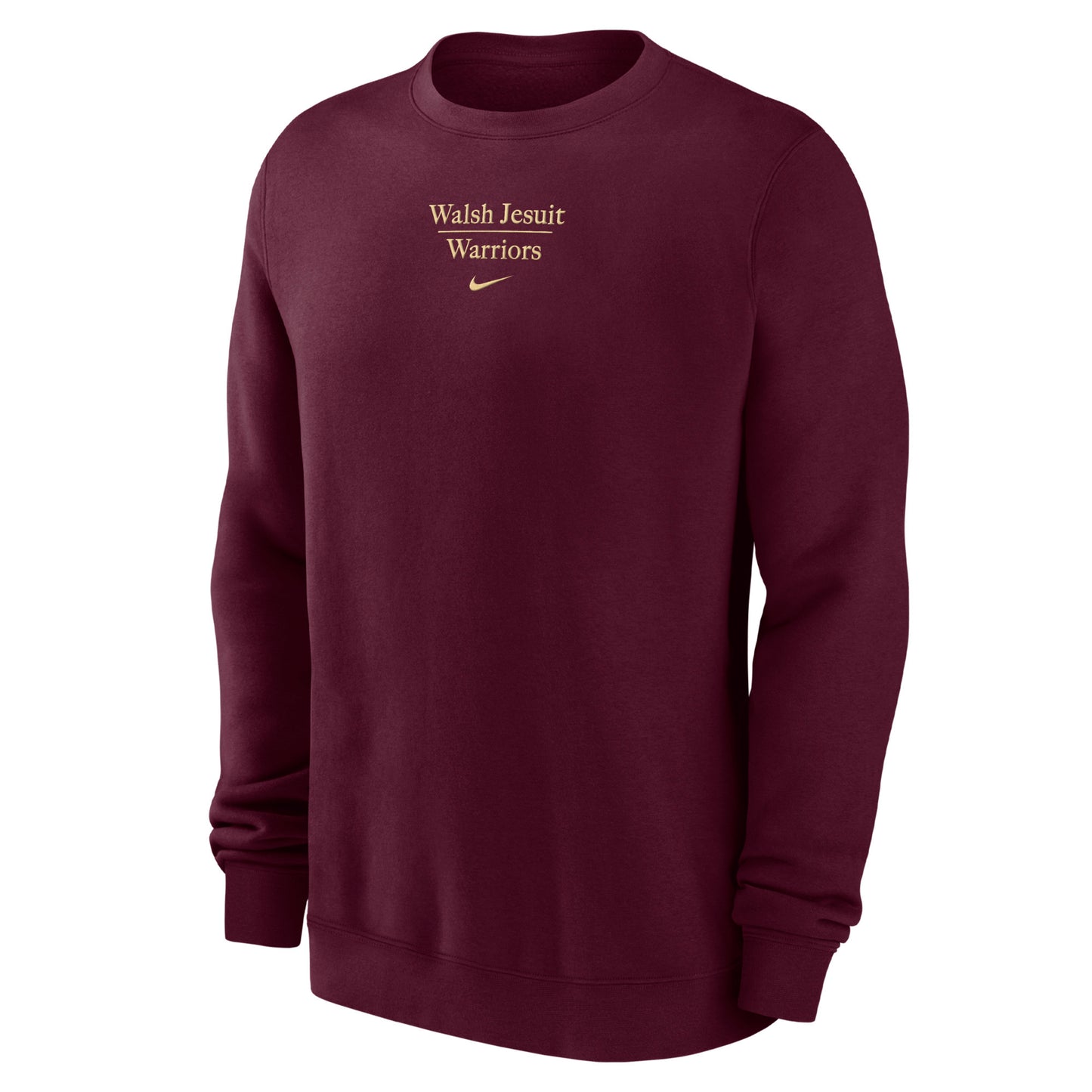 Walsh Jesuit Nike Maroon Club Fleece Crew