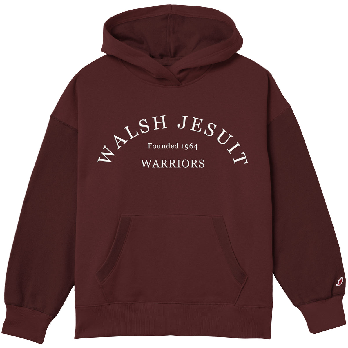 CLEARANCE Walsh Jesuit Embroidered League Reverse Sleeve Hoodie