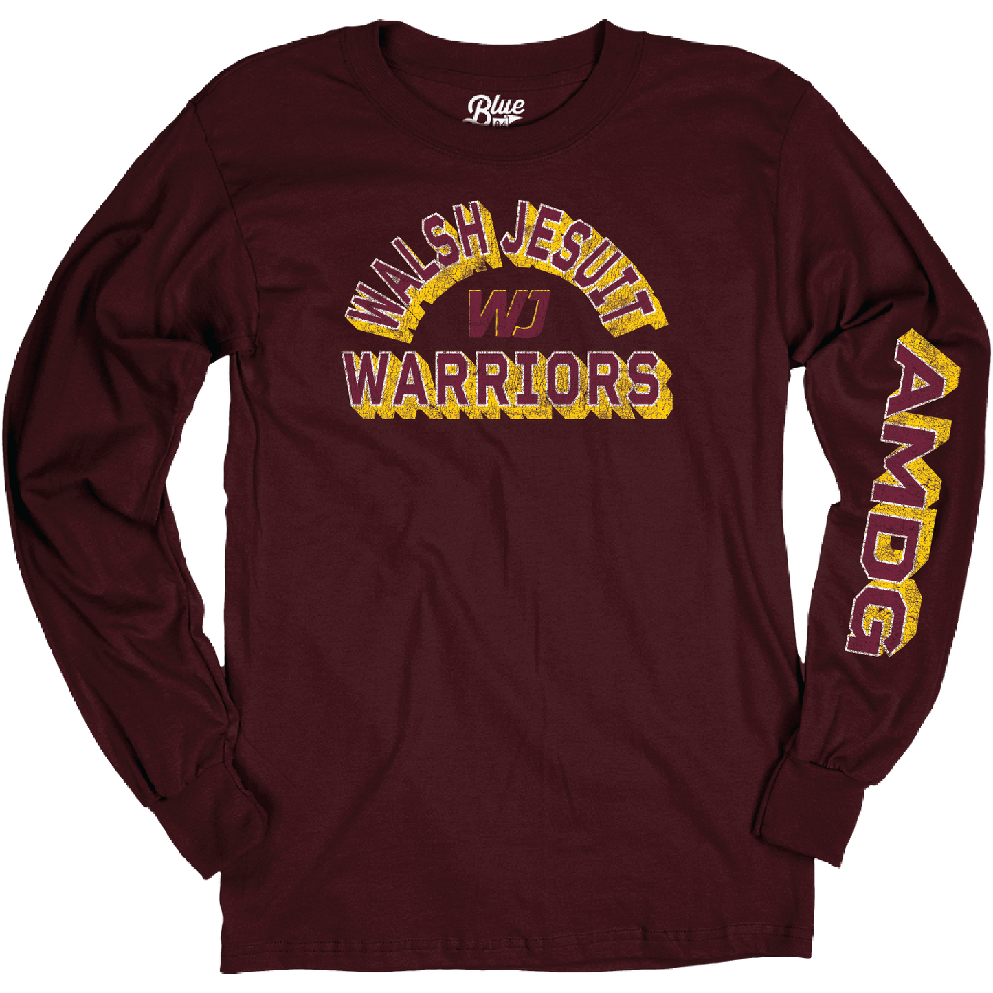 Long Sleeve Warriors Blue 84 Ringspun Tee