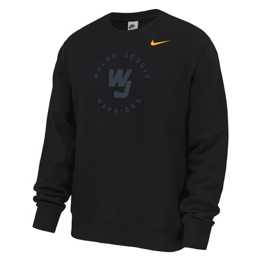 Walsh Jesuit Black Tonal Nike Club Fleece Crew