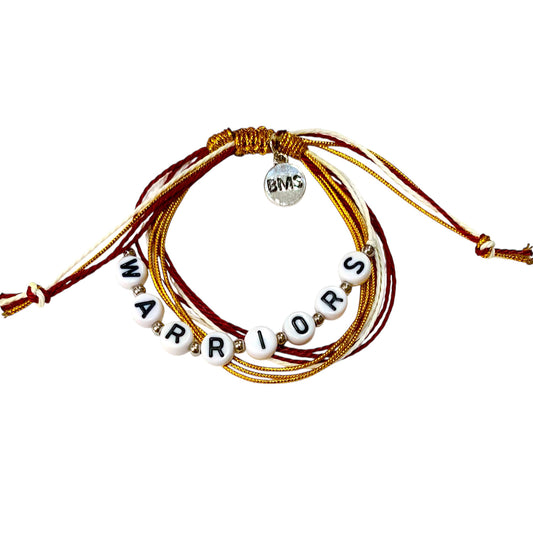 Warriors Corded Bracelet
