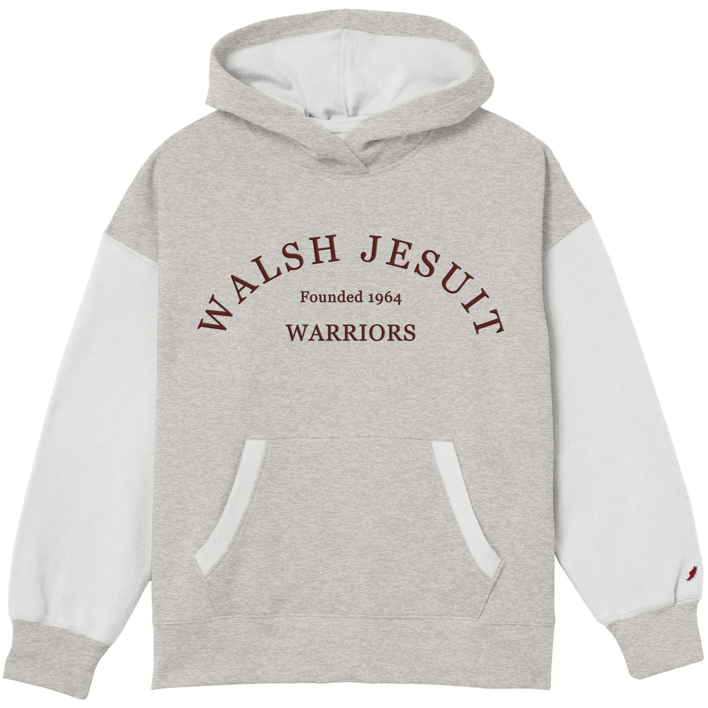 Walsh Jesuit Embroidered League Reverse Sleeve Hoodie
