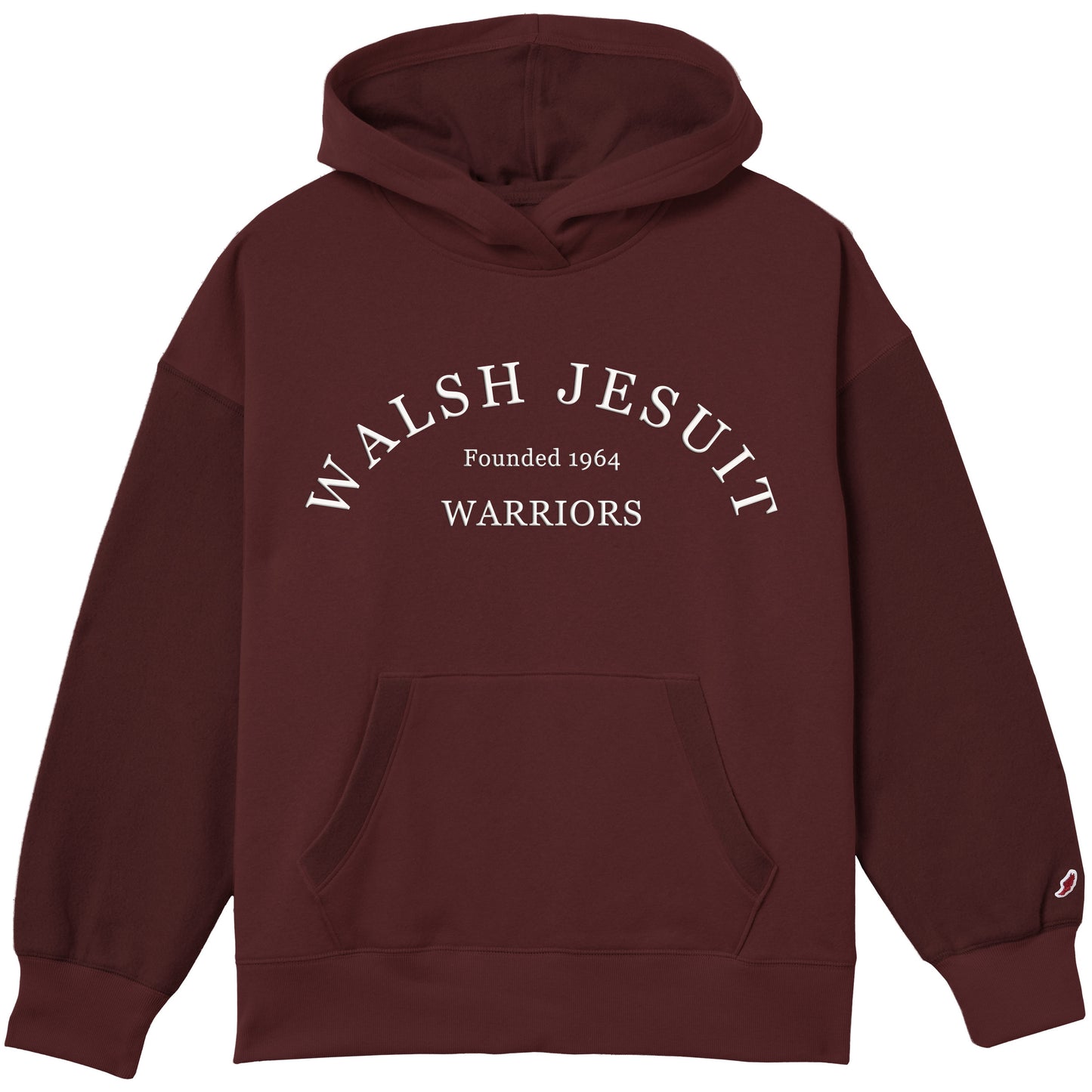 Walsh Jesuit Embroidered League Reverse Sleeve Hoodie