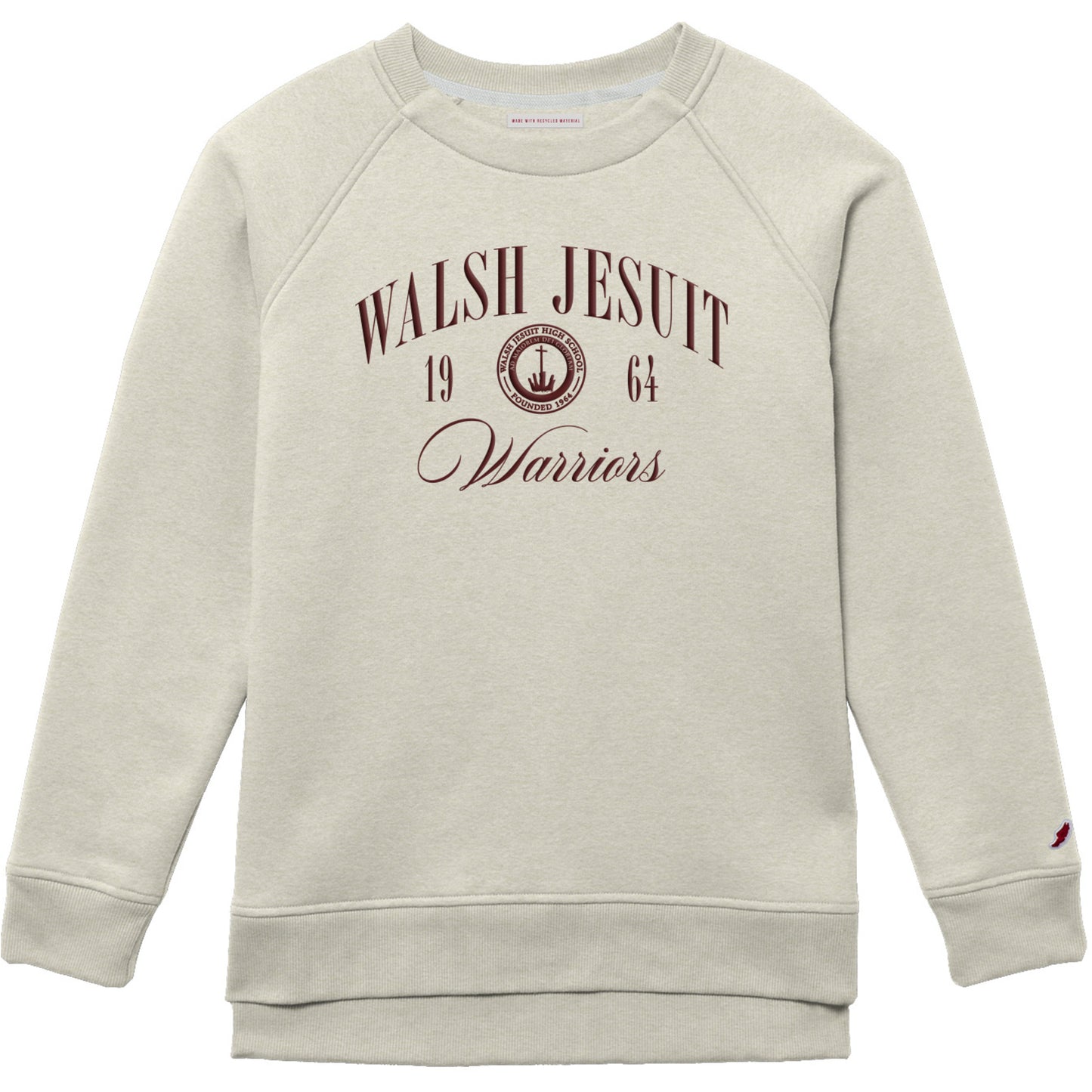 Walsh Jesuit Embroidered League Women's Crewneck