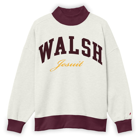 Walsh League Color block Mockneck