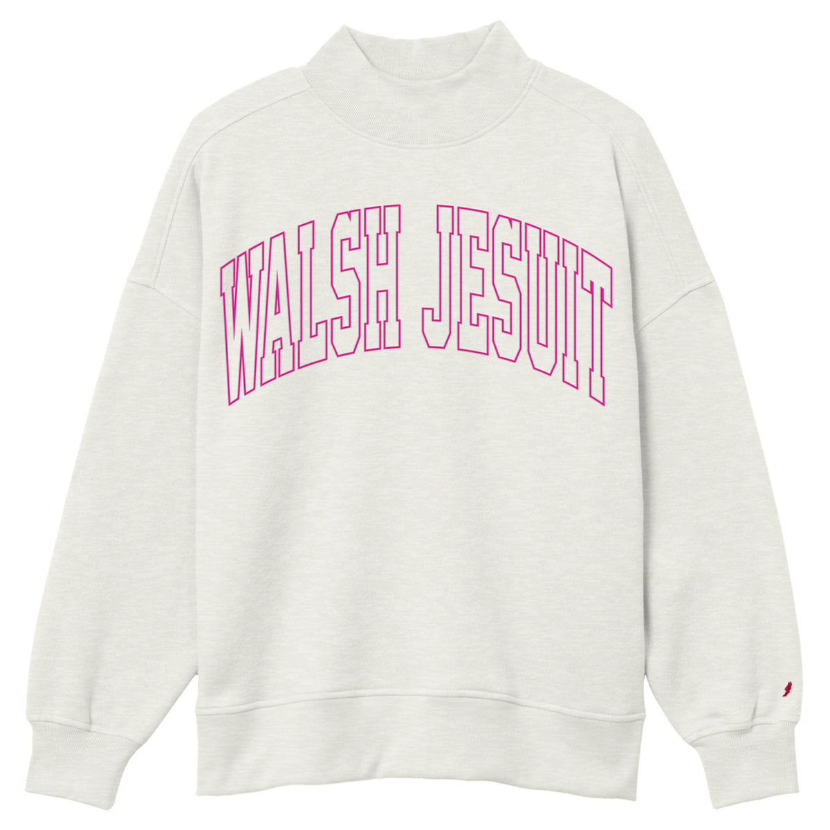 Walsh Jesuit Puff Pink League Mockneck