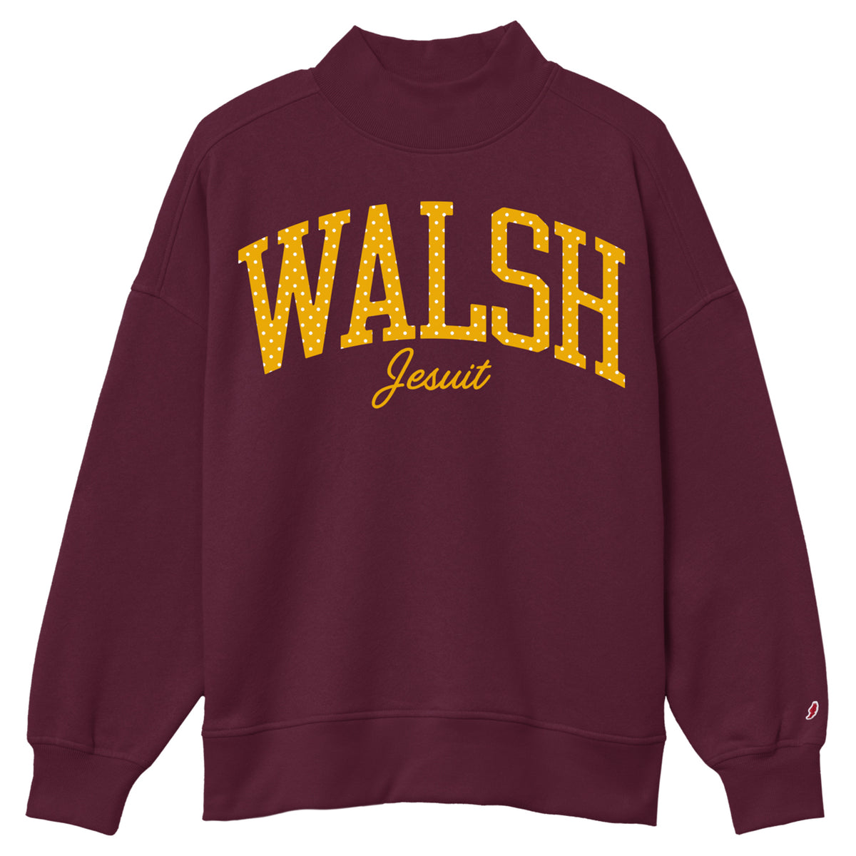 Walsh Jesuit Polka Dot League Mockneck