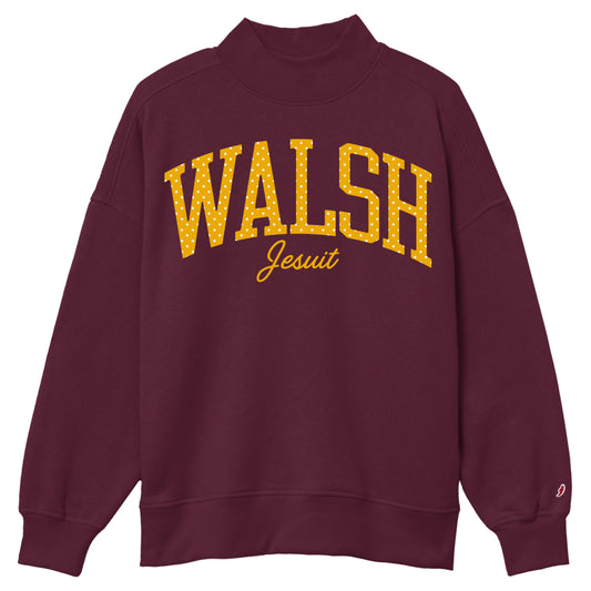 Walsh Jesuit Polka Dot League Mockneck