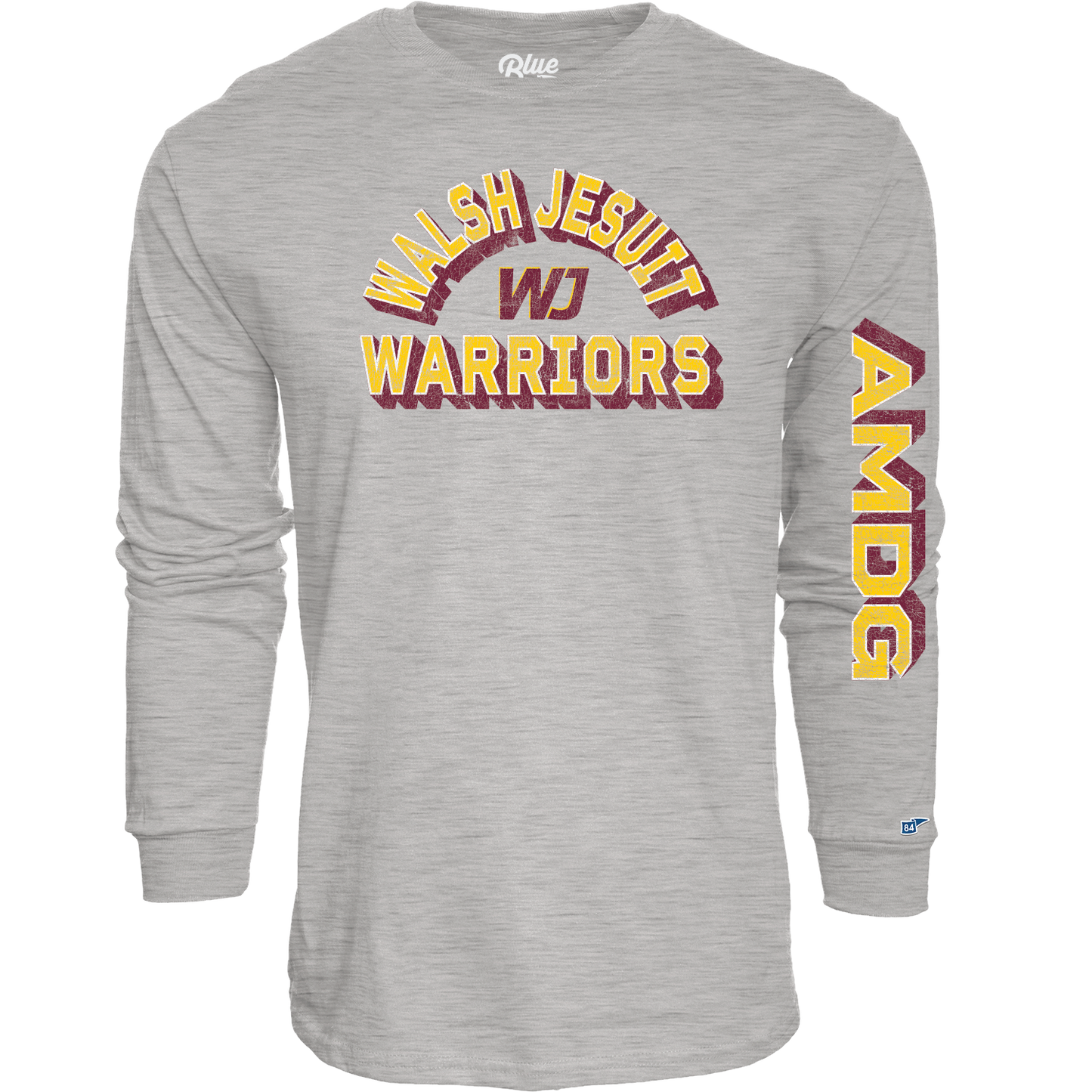 Long Sleeve Warriors Blue 84 Ringspun Tee