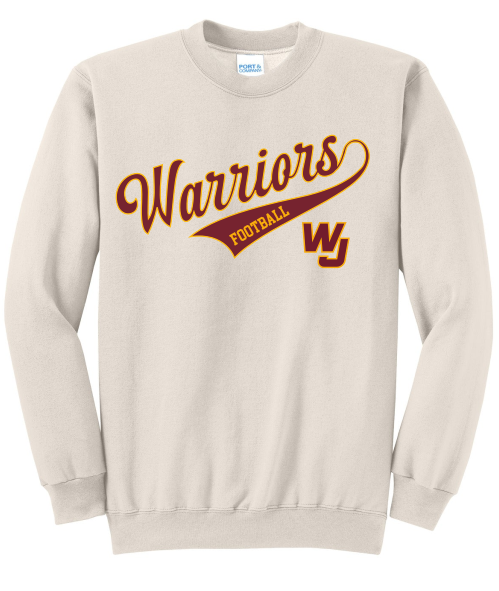 Warriors Script Football Crewneck