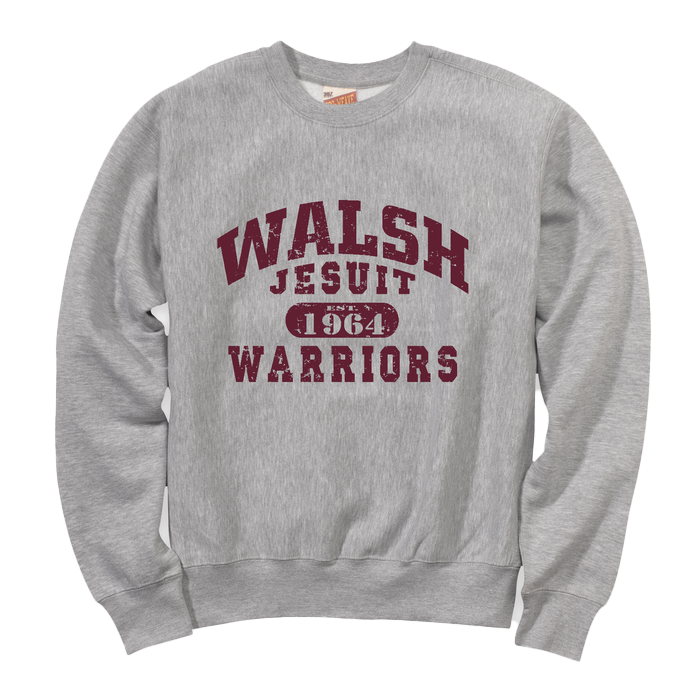 MV Pro-Weave® Crewneck- Distressed Walsh Jesuit