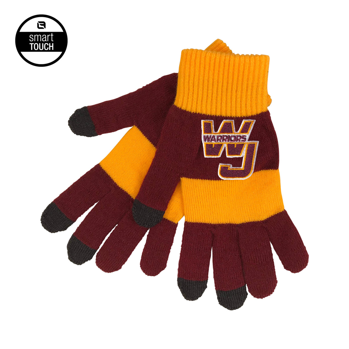 WJ Warriors Trixie Rugby Striped Knit Texting Gloves
