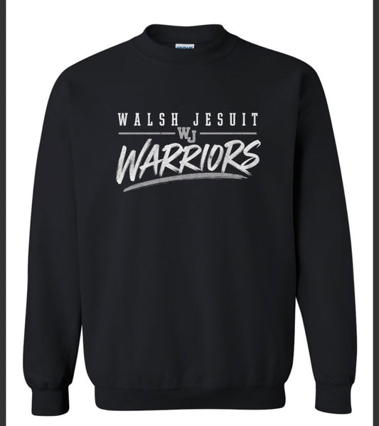 WJ Warriors Black Crewneck
