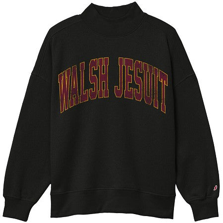 Walsh Jesuit League Diana Mock Neck Crewneck