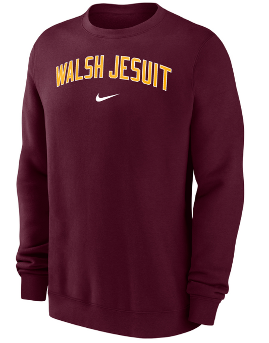 Walsh Jesuit Nike Club Fleece Crewneck