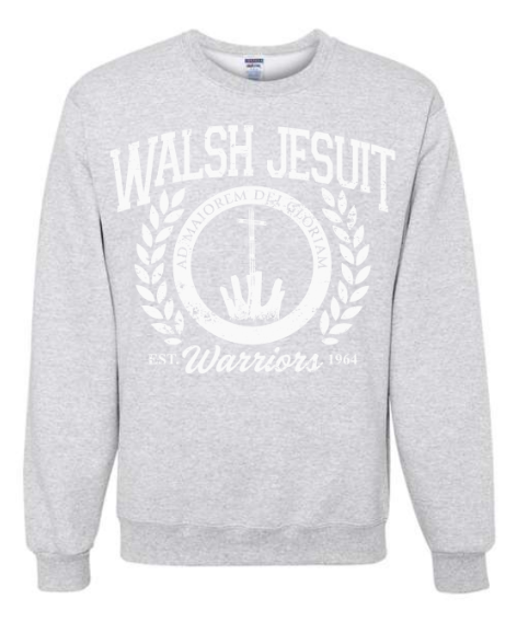 Walsh Jesuit Cross and Crown Crewneck