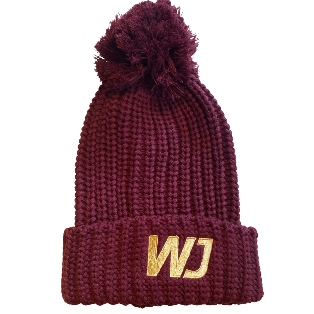 WJ Ribbed PomPom Stocking Hat