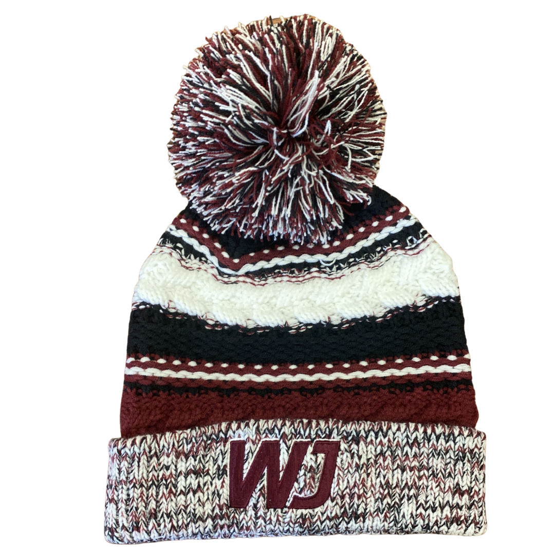 WJ Tri-Color Stocking Camp with PomPom